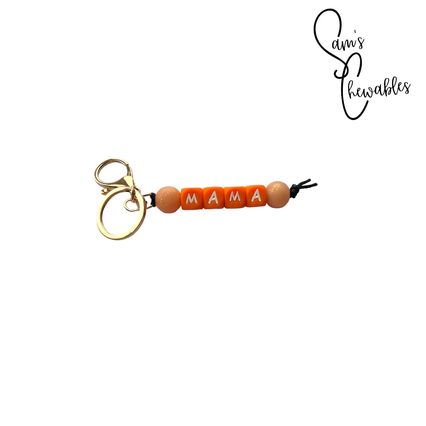 MAMA Beaded Keychain