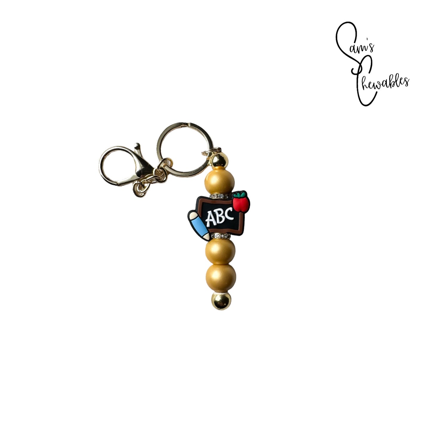 ABC Beaded Keychain