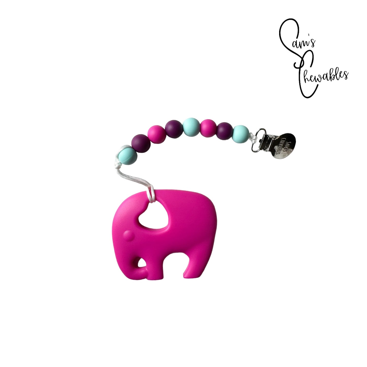Fuchsia Elephant Teether
