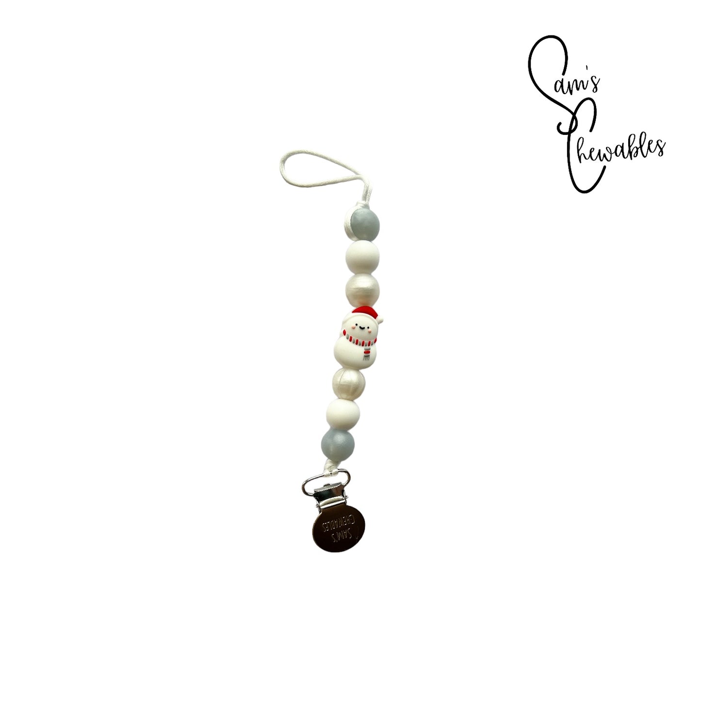 Snowman Soother Clip