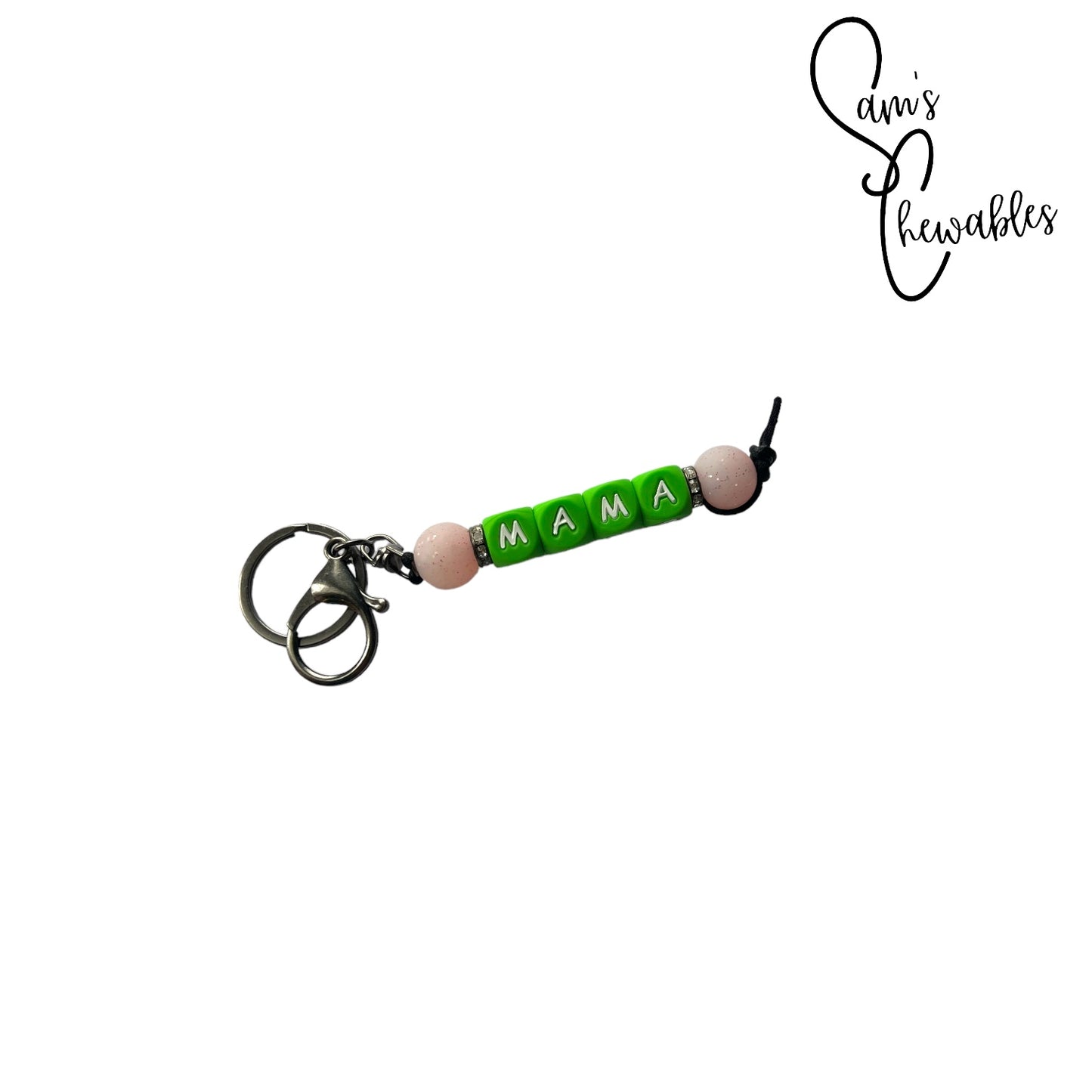 MAMA Beaded Keychain
