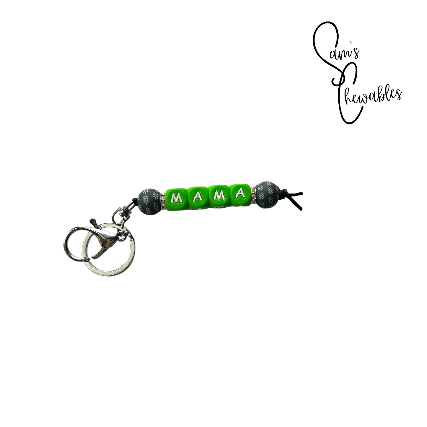 MAMA Beaded Keychain