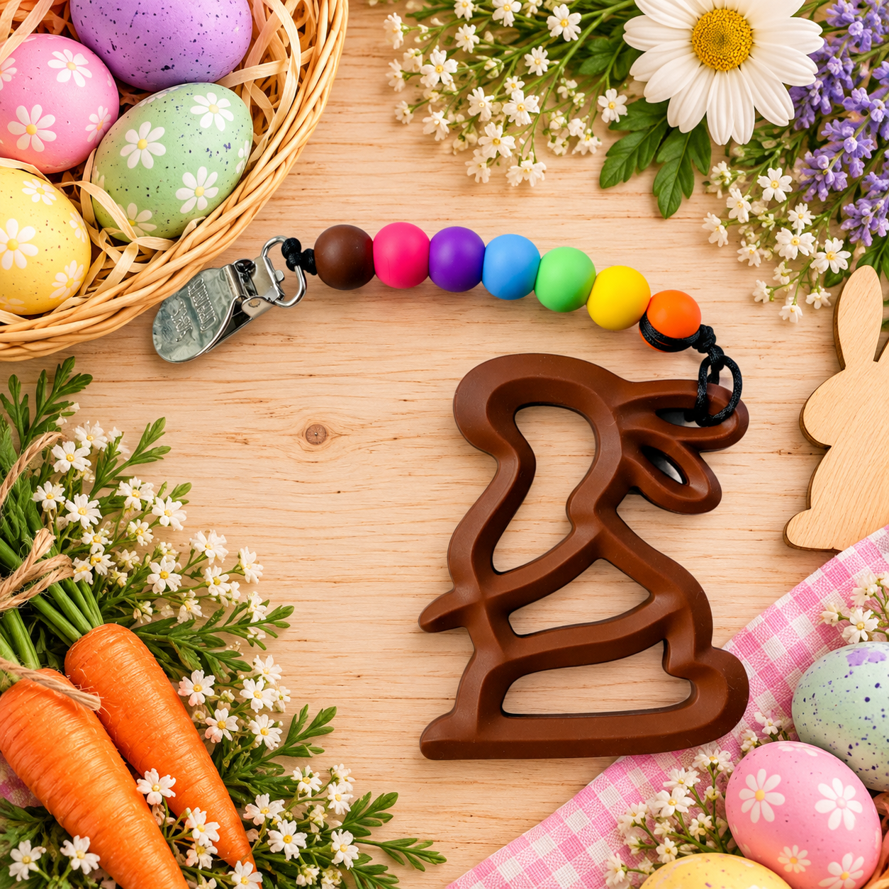 Chocolate Bunny Teether