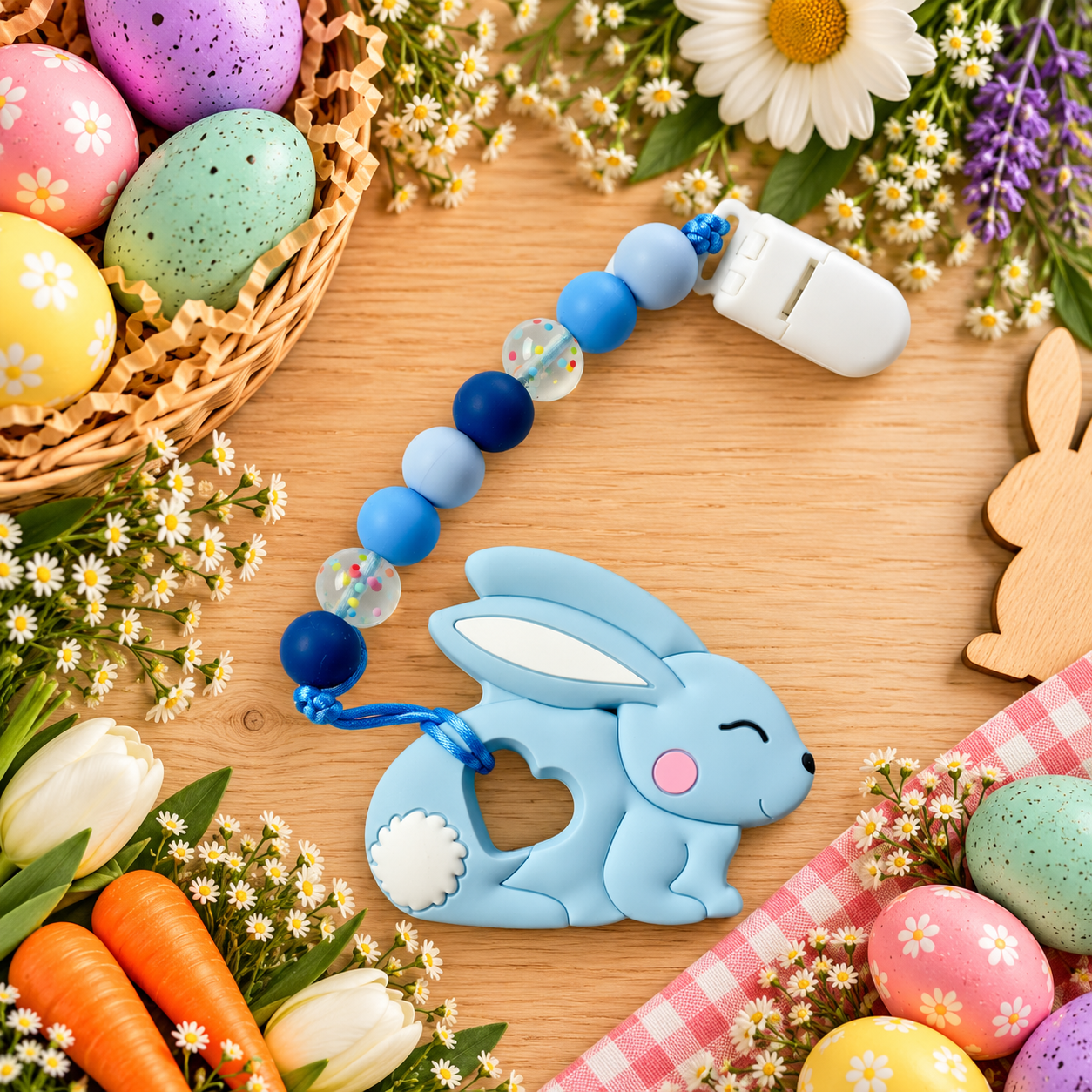 Light Blue Bunny Teether