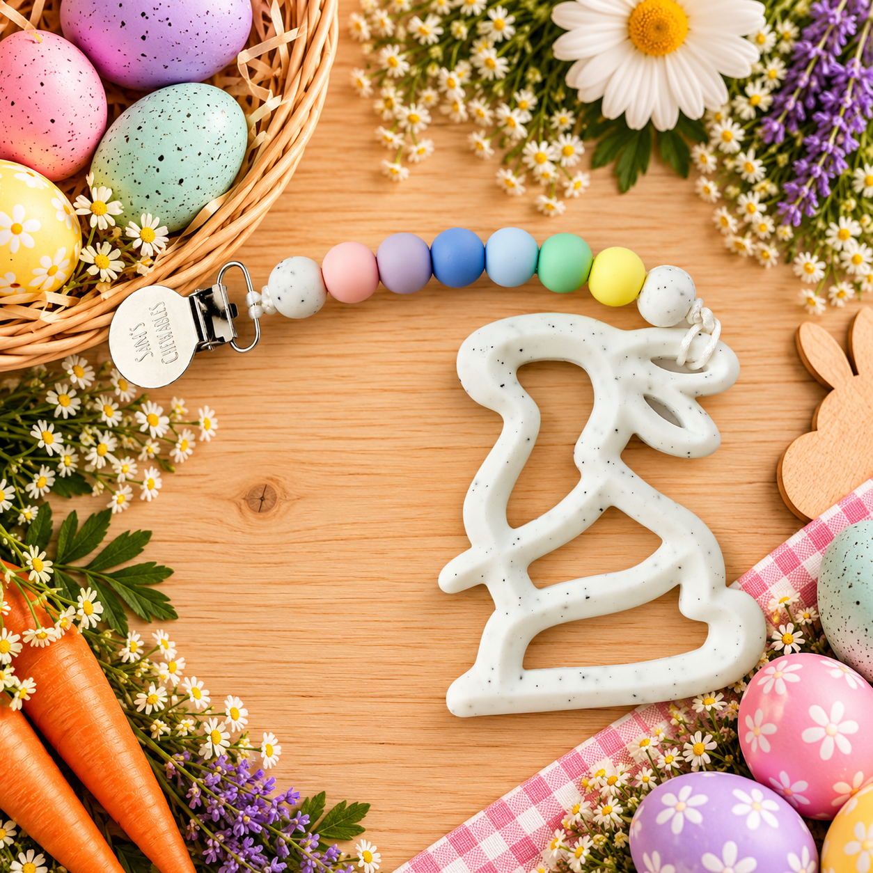Speckled Bunny Teether