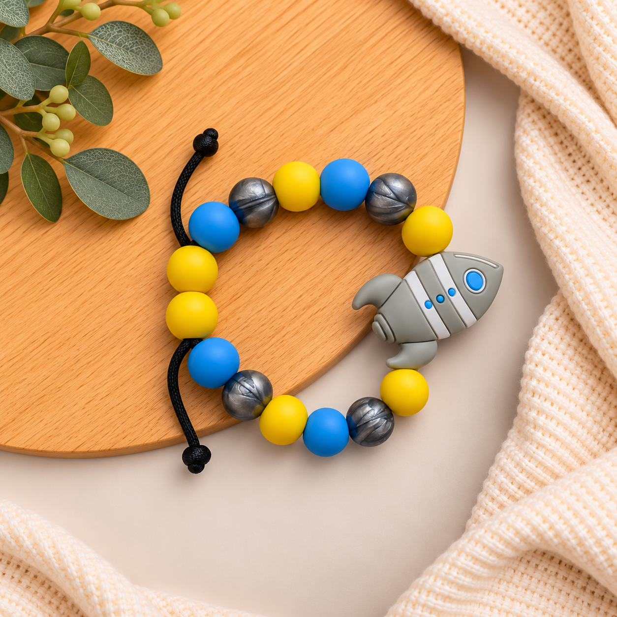 Grey Spaceship Grow With Me Bracelet