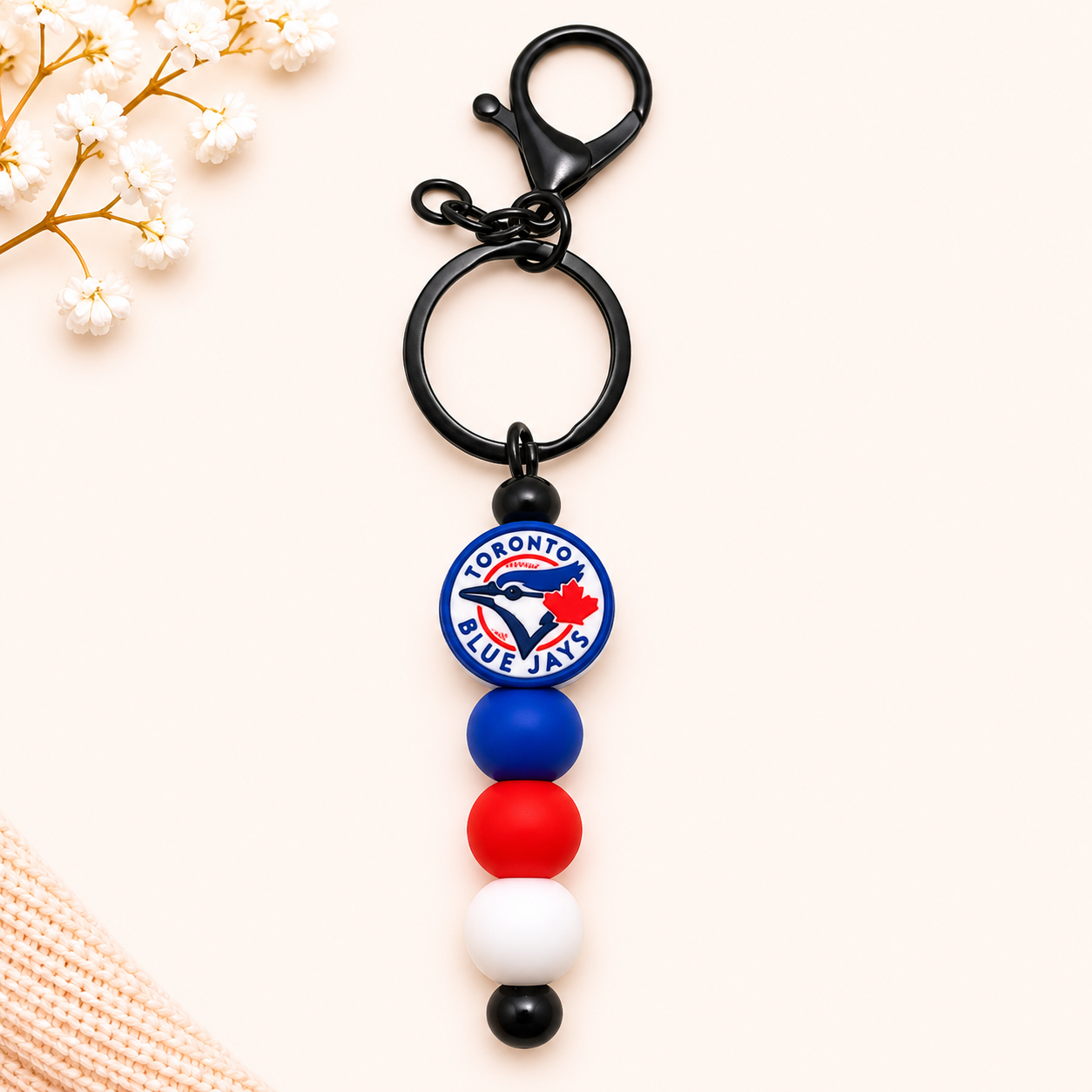 Jays Beaded Keychain