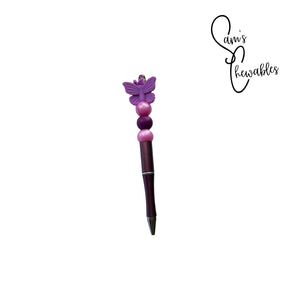 Purple Butterfly Pen