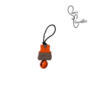 Orange Vest Zipper Pull