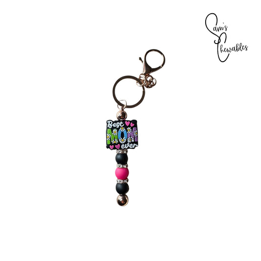Best Mom Ever Beaded Keychain