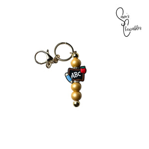 ABC Beaded Keychain