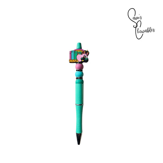 Rainbow Teacher Beaded Pen