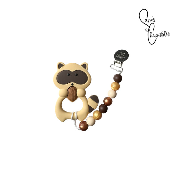 Brown Raccoon Teether