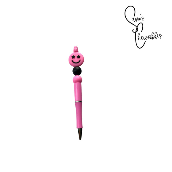 Pink Smiley Face Pen