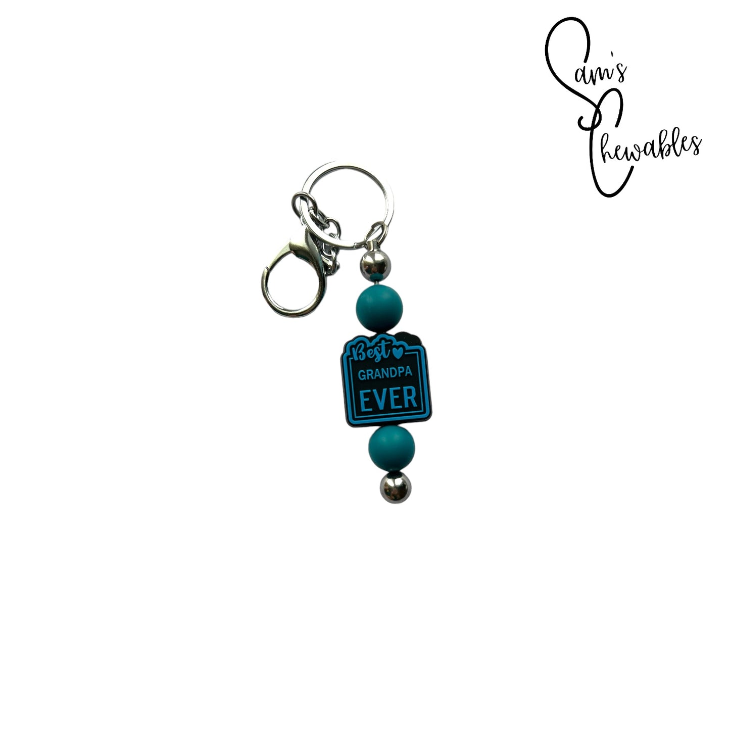 Best Grandpa Ever Beaded Keychain