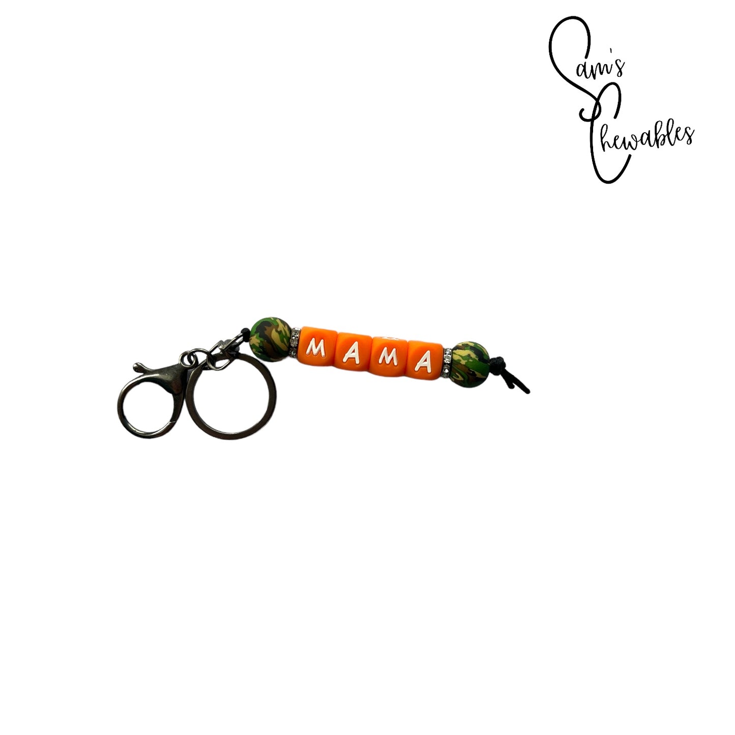 MAMA Beaded Keychain