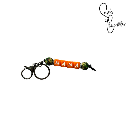 MAMA Beaded Keychain
