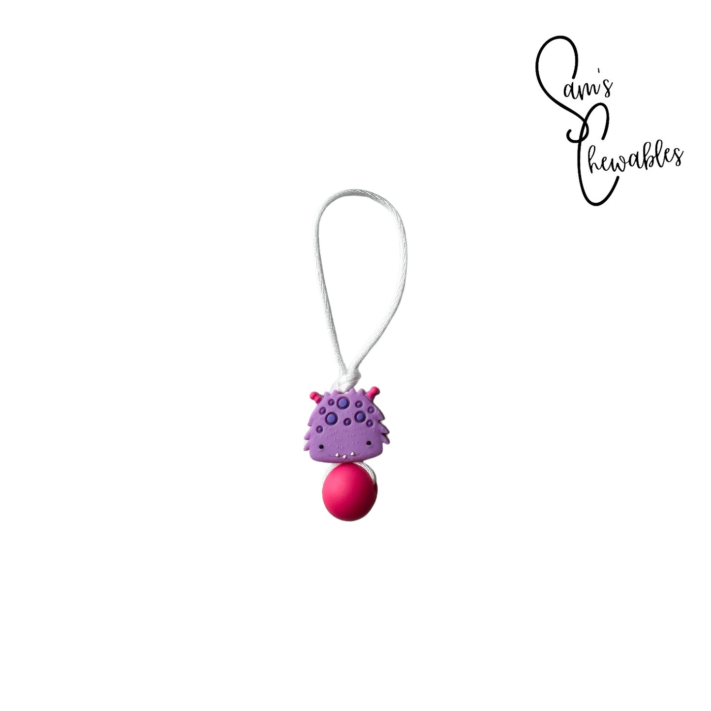 Purple Monster Zipper Pull