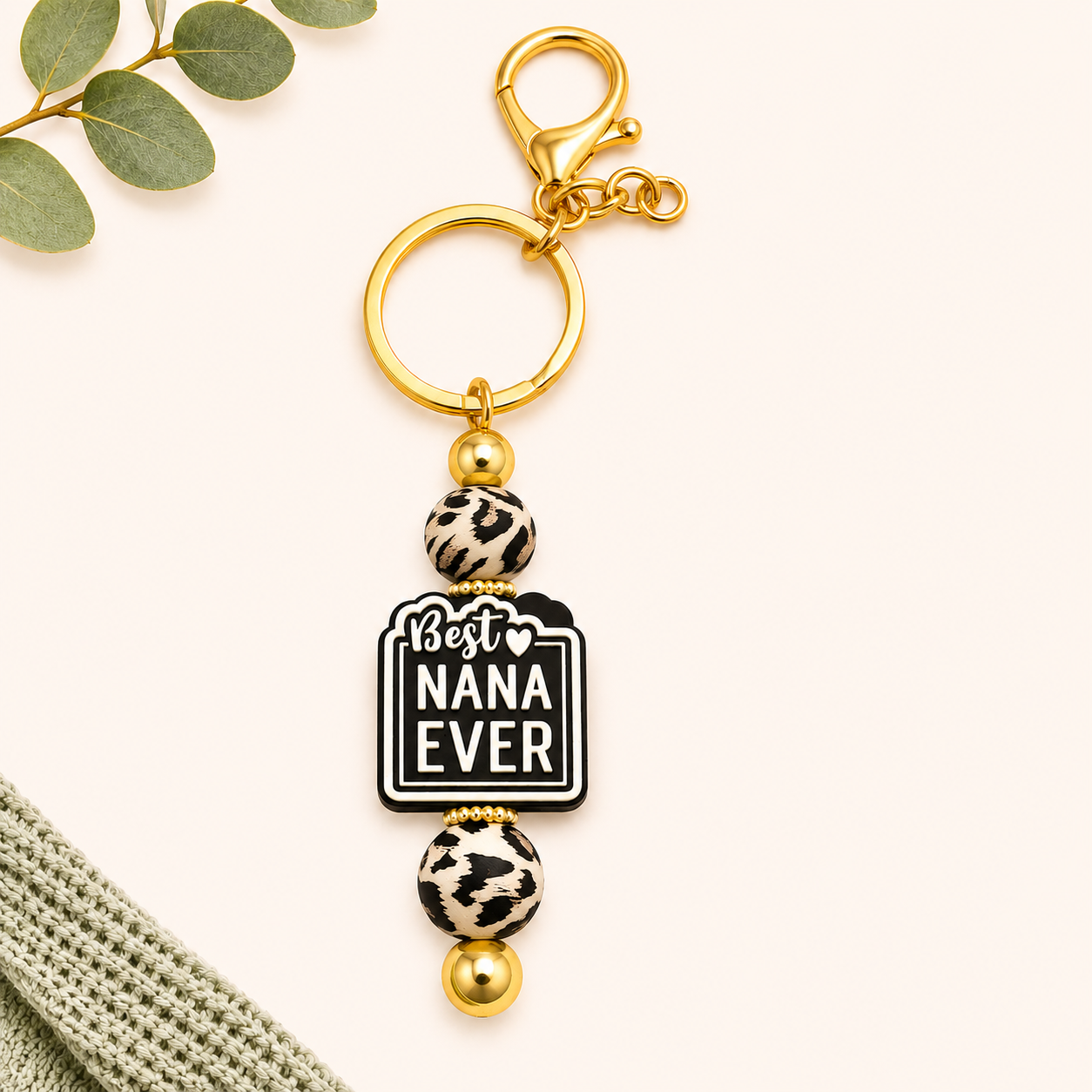Best Nana Every Beaded Keychain