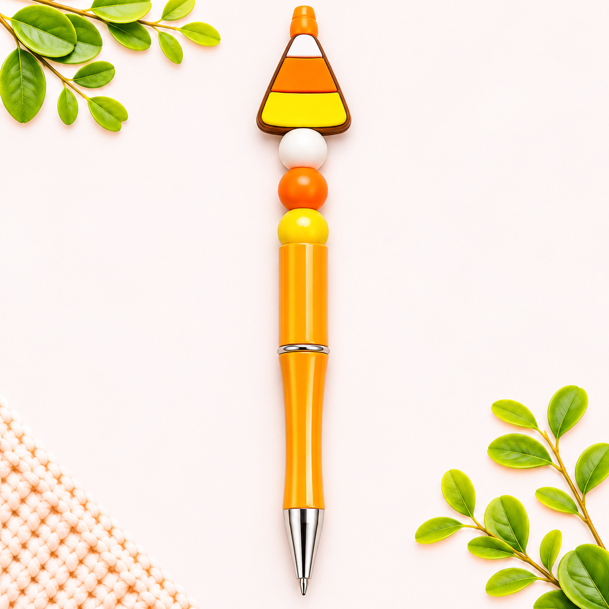 Candy Corn Beaded Pen
