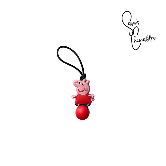 Girl Pig Zipper Pull