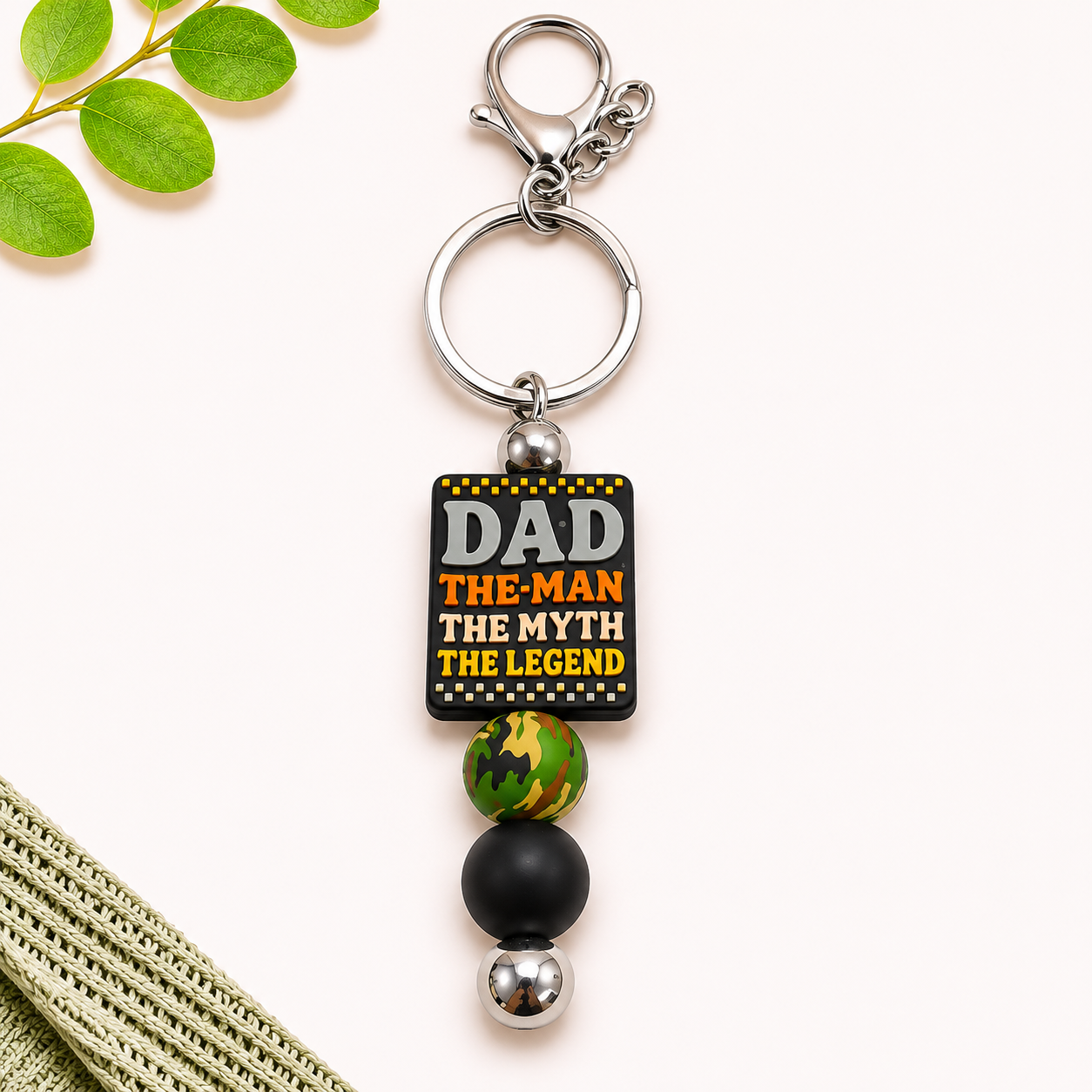 Dad Beaded Keychain