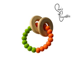 Double Wooden Ring Chew Ring
