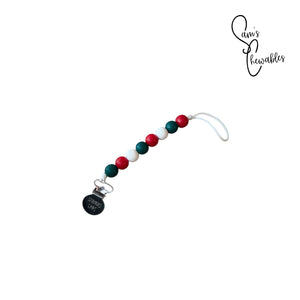 Christmas Colours Soother Clip