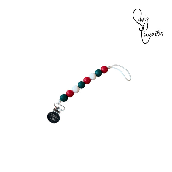 Christmas Colours Soother Clip