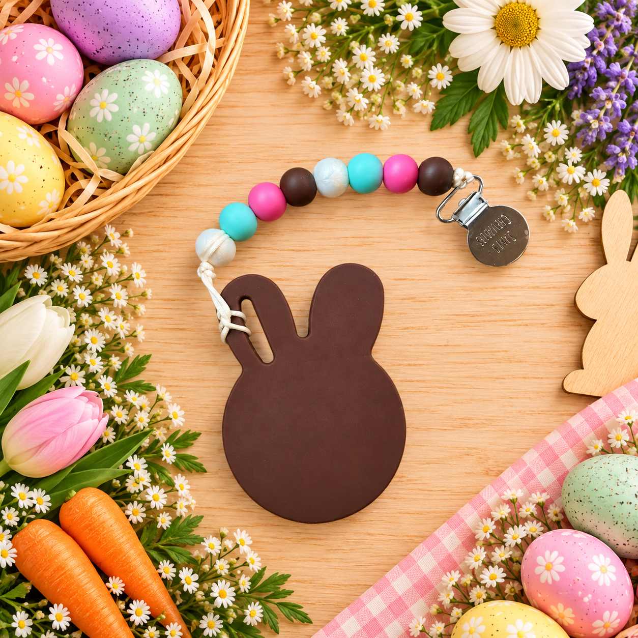 Chocolate Bunny Teether