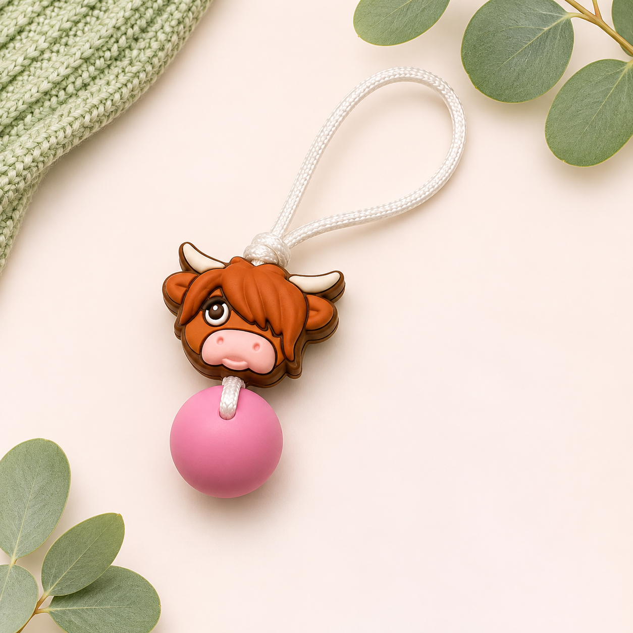 Cow Zipper Pull