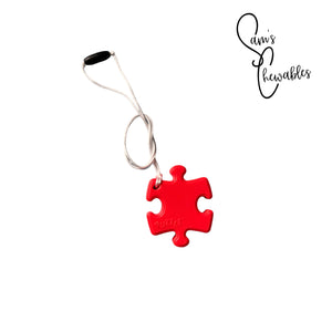 Red Puzzle Piece Sensory Necklace