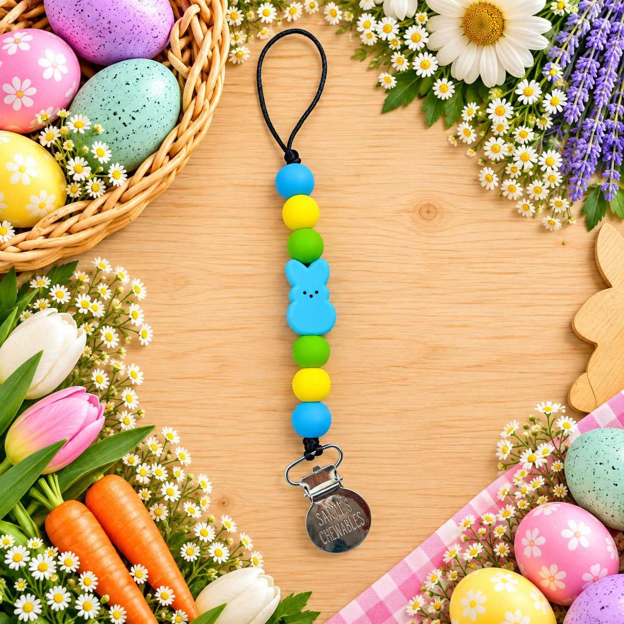 Blue Bunny Soother Clip