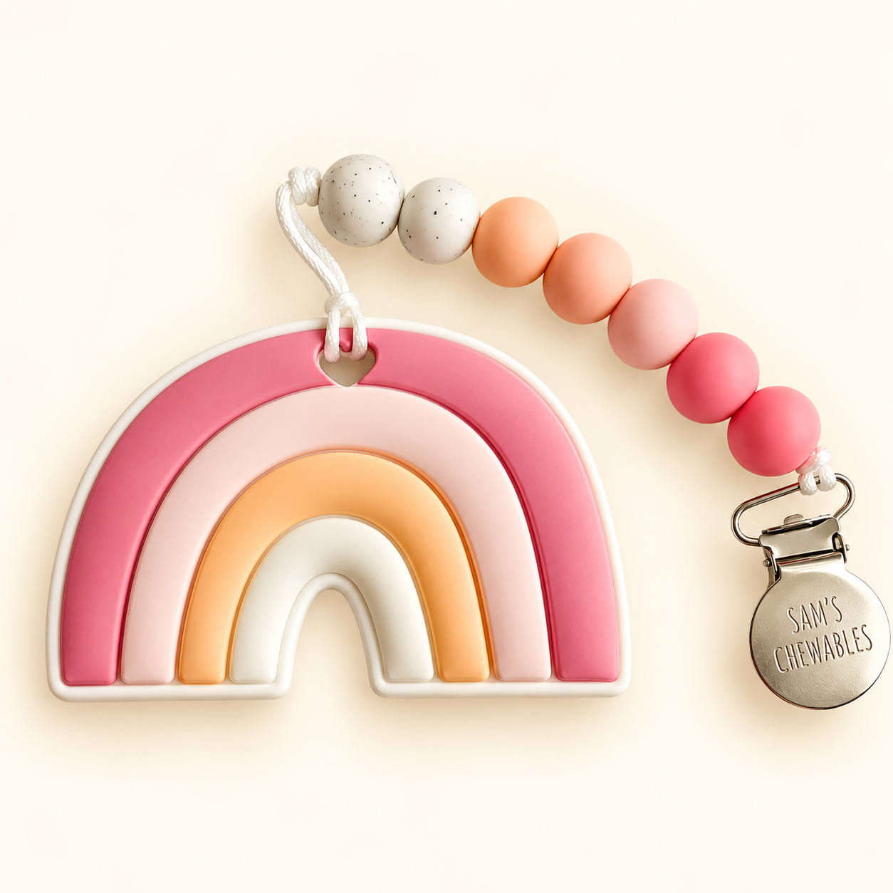 Muted Rainbow Teether