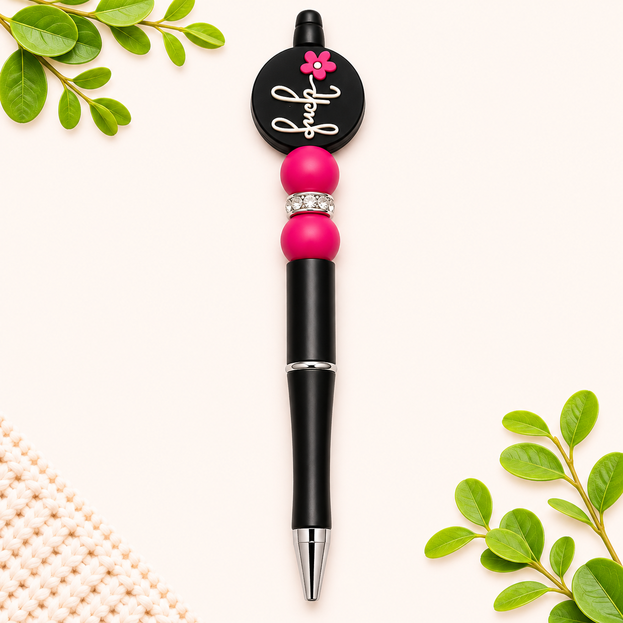Good Mom's Say Bay Words Beaded Pen