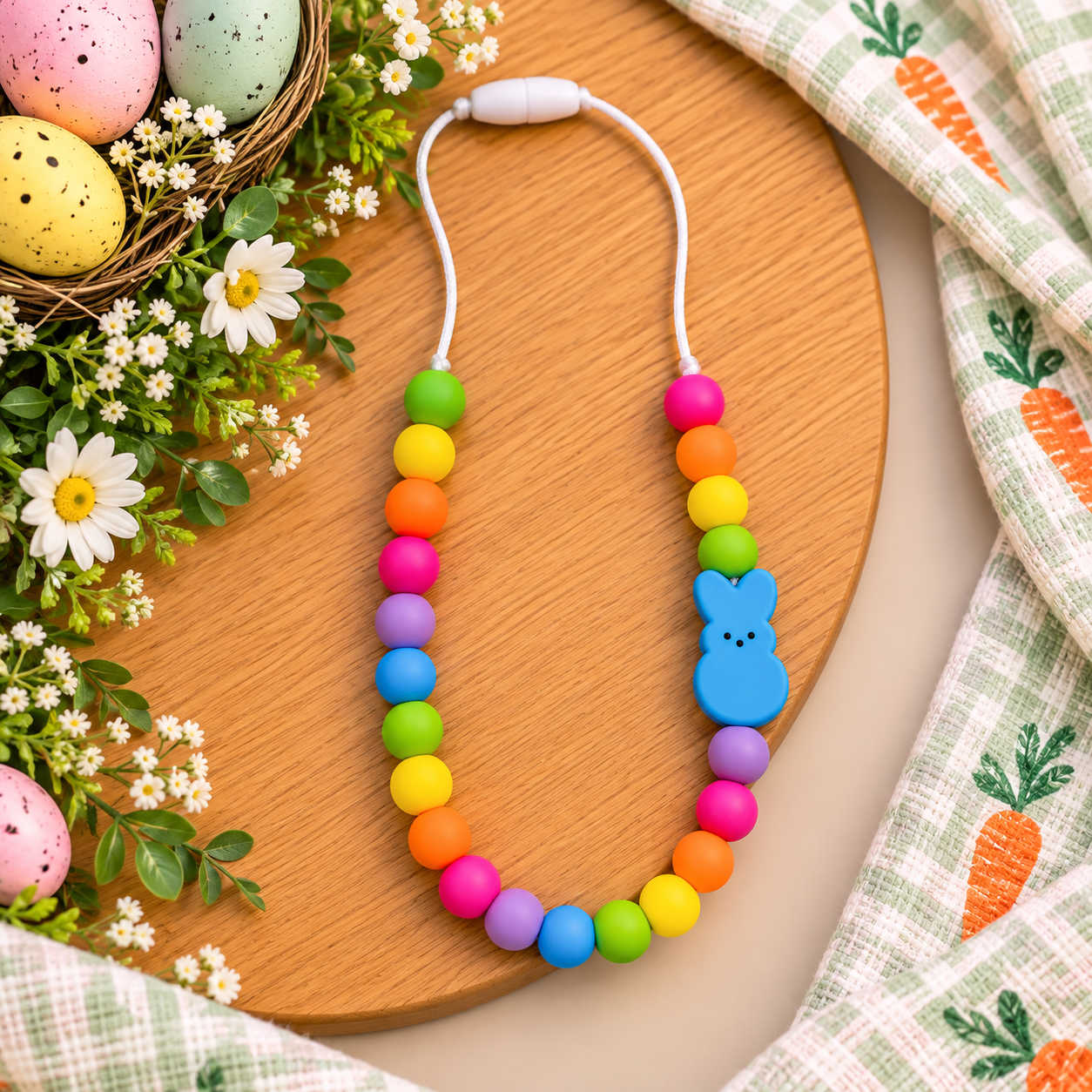 Blue Bunny Kids Fidget Necklace
