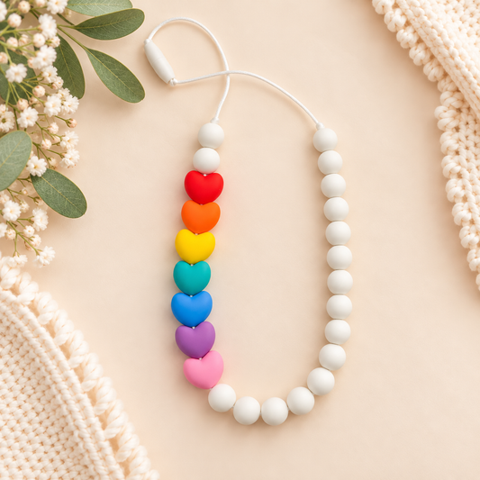 Rainbow Heart Kids Necklace