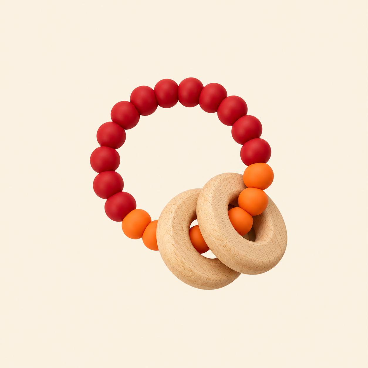 Double Wooden Ring Chew Ring