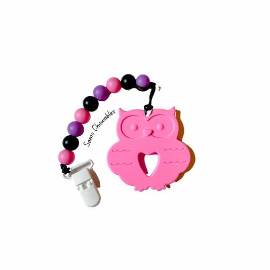 Pink Owl Teether