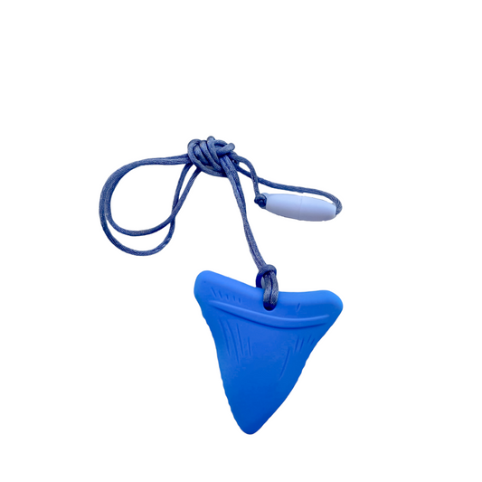 Blue Shark Tooth Sensory Necklace