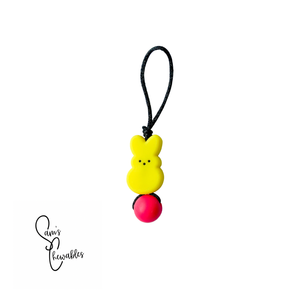 Yellow Bunny Zipper Pull