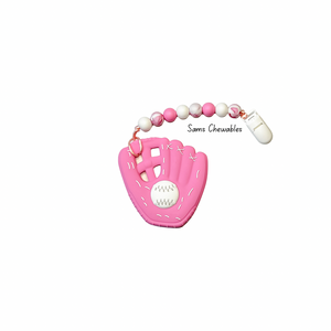 Pink Baseball Glove Teether