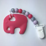 Bright Pink Elephant Teether