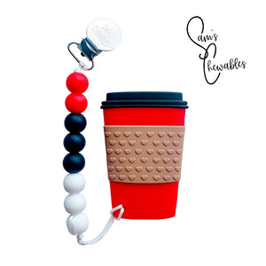 Red Coffee Cup Teether