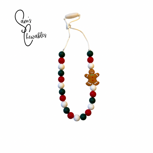Gingerbread Kids Fidget Necklace