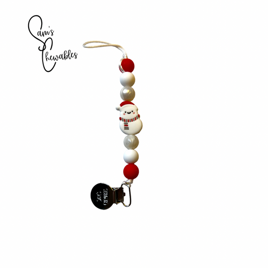 Snowman Soother Clip