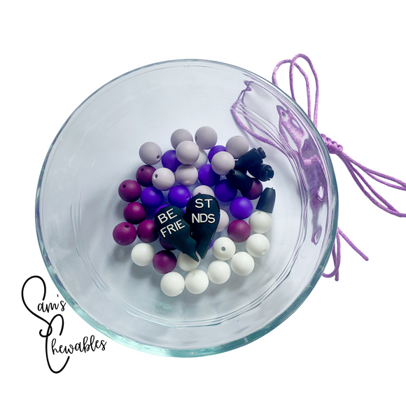 Purple Best Friend DIY Necklace Kit